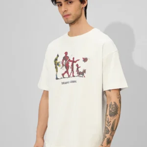 Deadpool White | OVERSIZED FIT T - Shirt